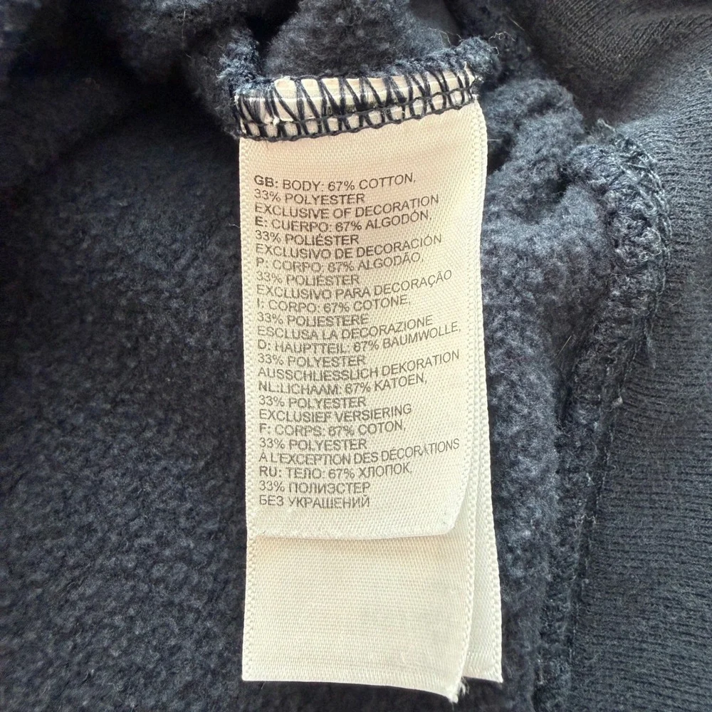 The North Face Pullover Hoodie Mens XL Navy Blue‎ Fleece Never Stop Exploring